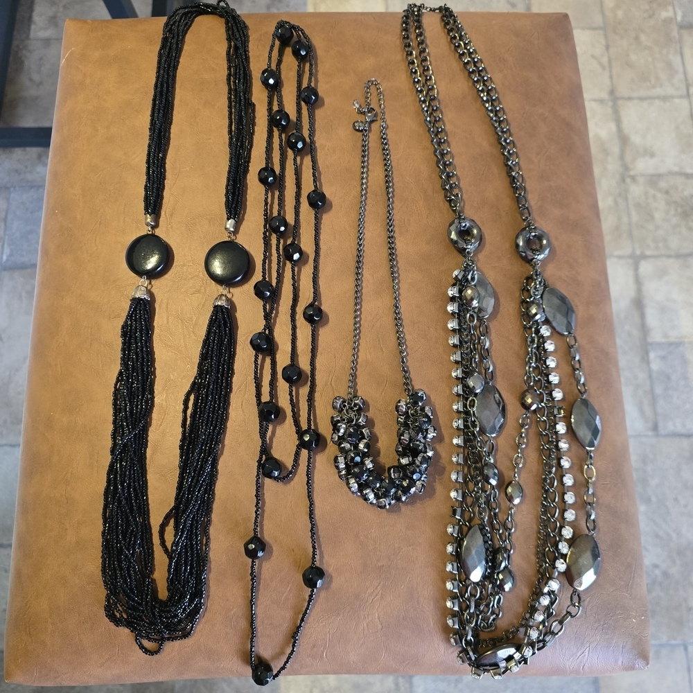 Black Multi-Strand Women’s Necklace Collection